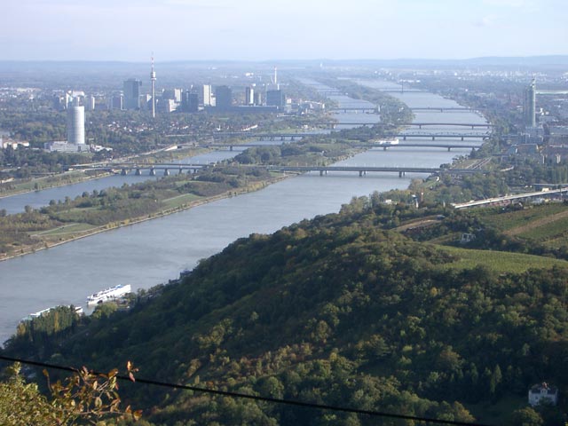Donau vom Leopoldsberg aus