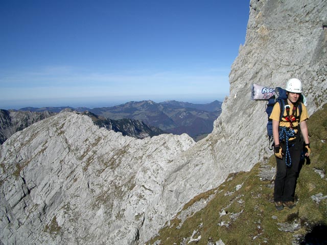 Kaisersch&uuml;tzensteig: Daniela mit Kleiner Halt (24. Okt)