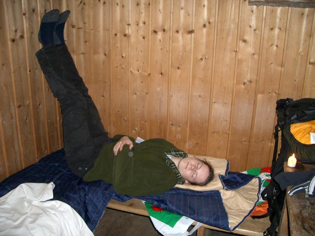 Daniela in der Babenstuber H&uuml;tte, 2.300 m (24. Okt)