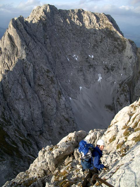 Gams&auml;ngersteig: Daniela mit Sonneck (25. Okt)
