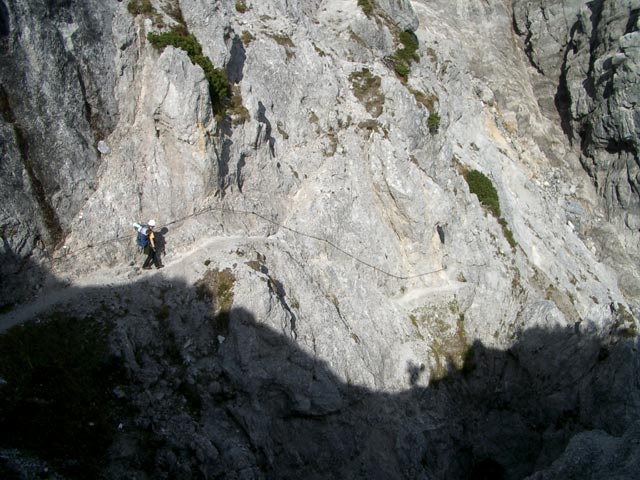 Jubil&auml;umssteig: Daniela in der ersten Querung nach dem Einstieg (25. Okt)
