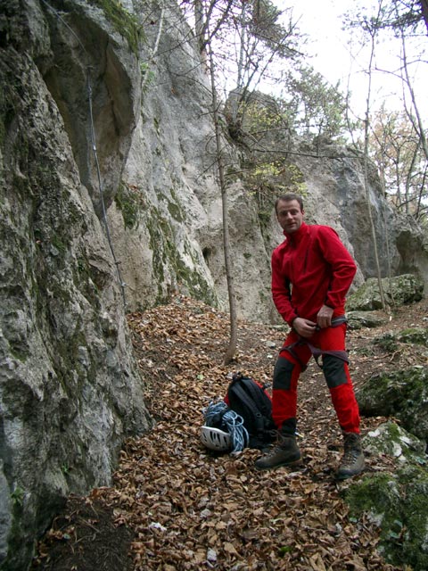 Klettersteig 'E 60': Andreas beim Einstieg