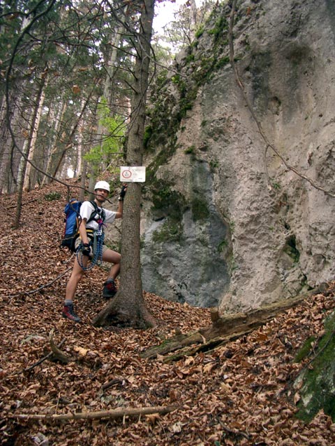 Klettersteig 'E 60': Ich bei der Einstiegstafel