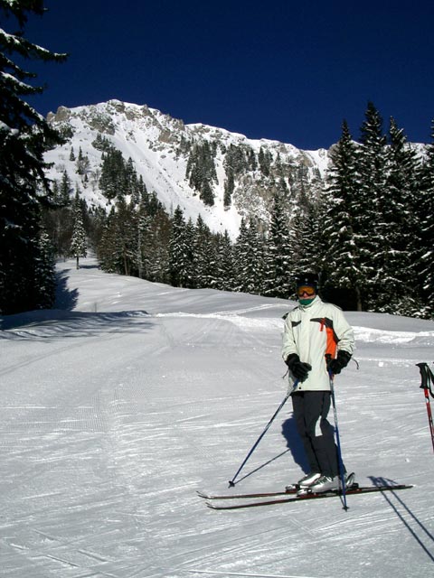 Daniela bei der Bergstation des Ochsenhaltlifts