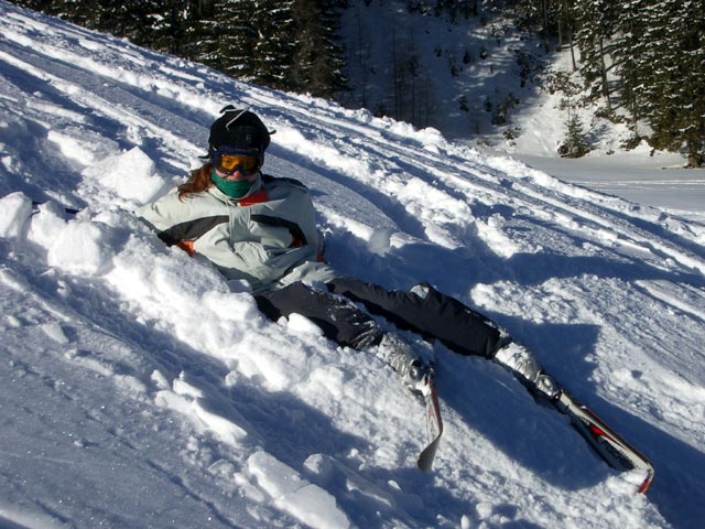 Daniela beim Ochsenhaltlift