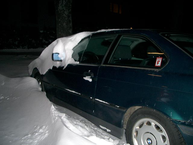 mein BMW in Süßenbrunn (27. Jän.)