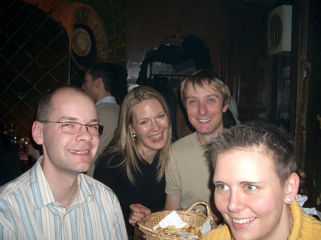 Christian, Katharina, Ich und Brigitte im La Cerveca (29. J&auml;n.)