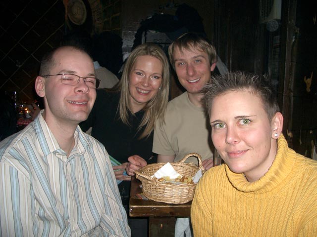 Christian, Katharina, Ich und Brigitte im La Cerveca (29. J&auml;n.)