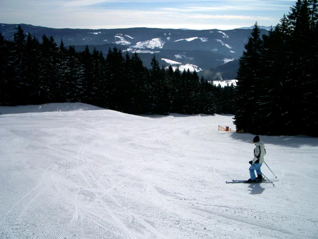 Mama auf der Hauereckabfahrt