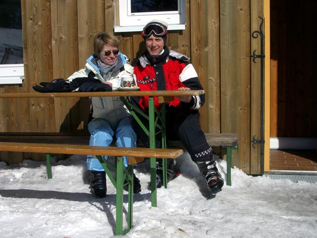 Mama und ich bei der Sonnenh&uuml;tte