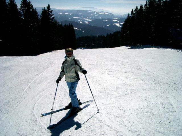 Mama auf der Hauereckabfahrt