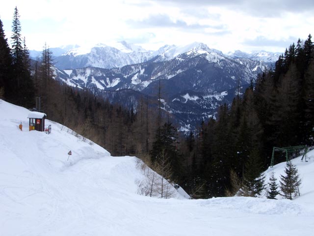 Talstation des Eisentallifts und Talabfahrt