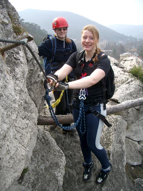 Mödlinger Klettersteig: Daniela und Yasmin