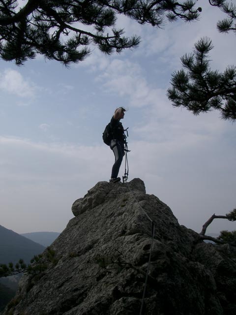 M&ouml;dlinger Klettersteig: Yasmin am Grat