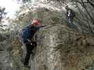 Mödlinger Klettersteig: Daniela im kleinen Überhang