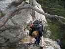 Mödlinger Klettersteig: Daniela und Yasmin auf der Rampe