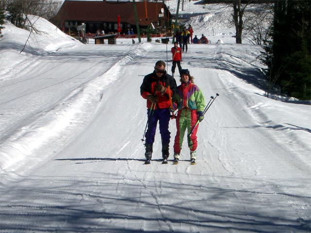 Erich und Sonja am Schlepplift Fuchswald I