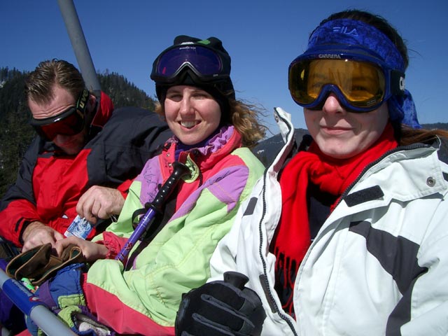 Erich, Sonja und Daniela am 4er-Sessellift Ötscherbahn