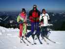 Sonja, Erich und Daniela bei der Bergstation des 2er-Sessellifts Großer Ötscher