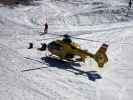 Rettungshubschrauber des ÖAMTC bei der Talstation der Schlepplifte Fuchswald