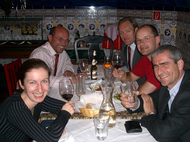 Agata, Hans-Christian, Erich, Christian und Friedrich im Bodega Manchega