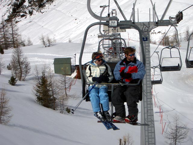 Mama und Markus auf der Velilleckbah (12. Apr.)