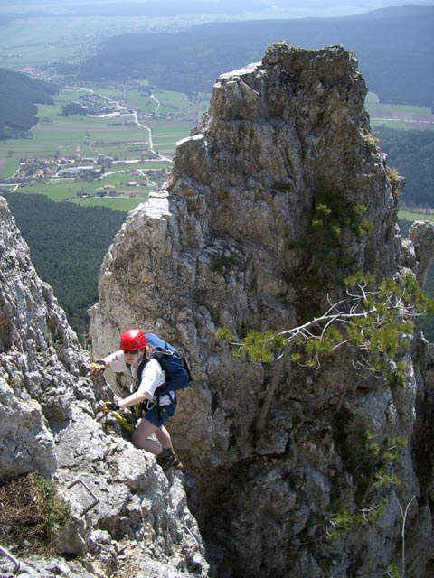 Wildenauersteig: Daniela nach der Turmscharte