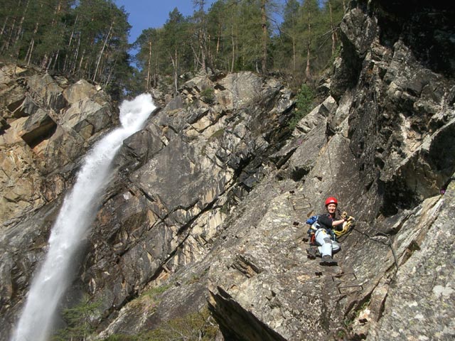 Jubil&auml;ums-Klettersteig: Carmen nach der Querung