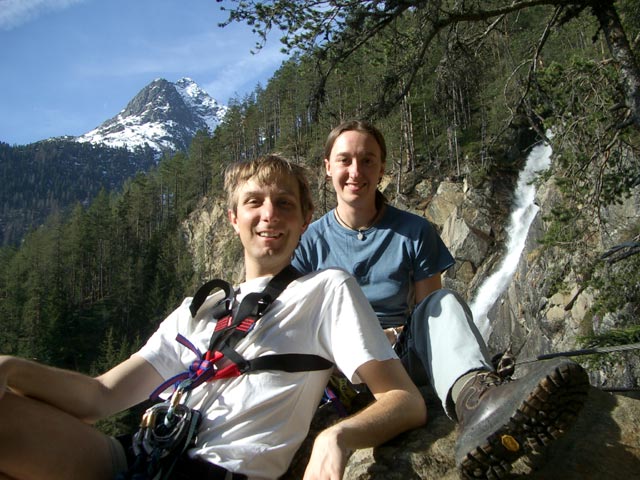 Jubil&auml;ums-Klettersteig: Ich und Carmen beim Ausstieg