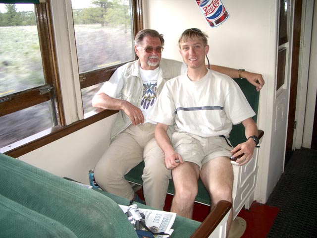 Papa und ich in der Grand Canyon Railway (14. Mai 2005)