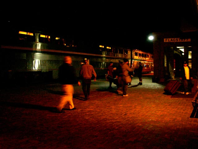 Amtrak 'Southwest Chief' in Flagstaff (14. Mai 2005)