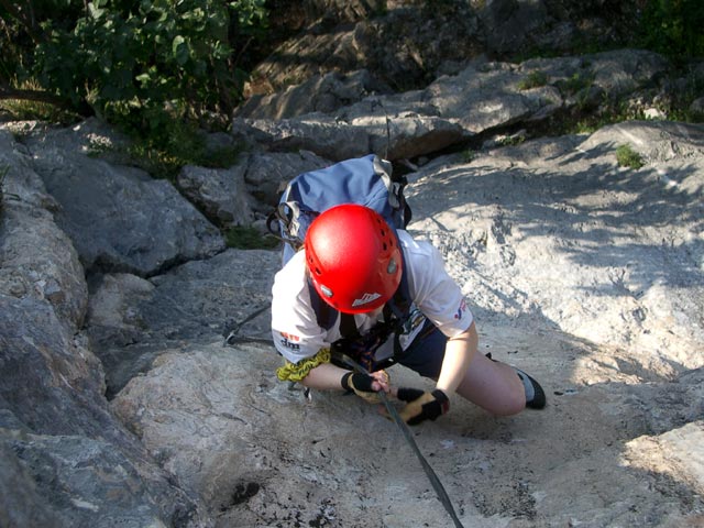 Daniela im Einstiegs&uuml;berhang