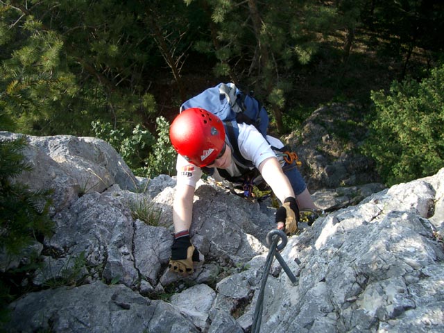 Daniela im Einstiegs&uuml;berhang