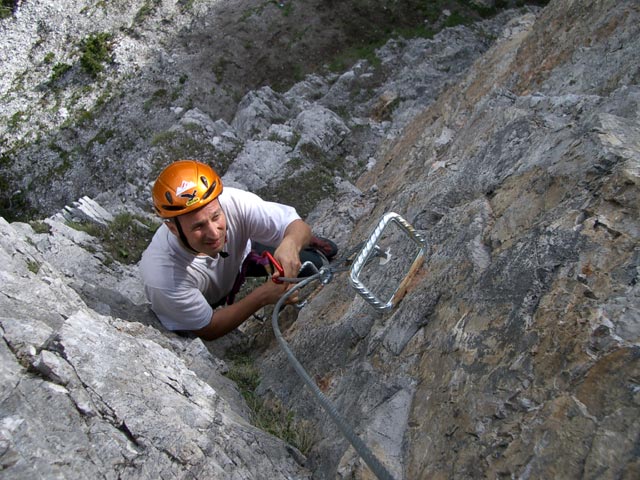 &Uuml;bungsklettersteig Klettergarten Erl Spitze: Erich (18. Juni)