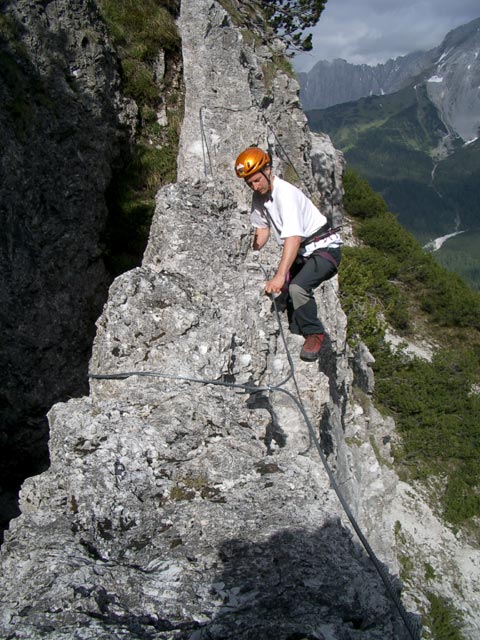 &Uuml;bungsklettersteig Klettergarten Erl Spitze: Erich (18. Juni)
