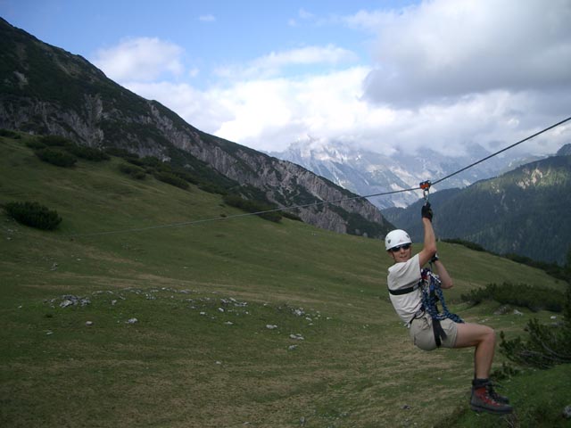 Ich am Flying Fox beim Solsteinhaus (18. Juni)