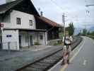 Ich im Bahnhof Reith, 1.120 m (18. Juni)