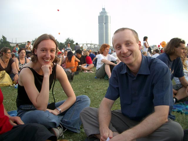 Carmen und Christoph bei der Krone-Festbühne (25. Juni)