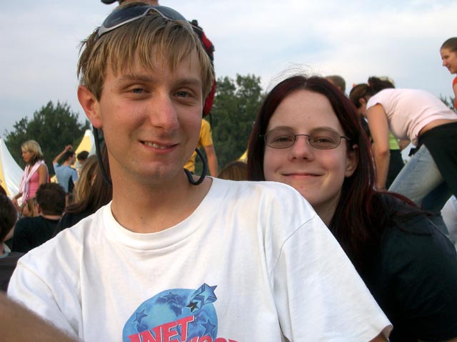 Ich und Daniela bei der Krone-Festb&uuml;hne (25. Juni)