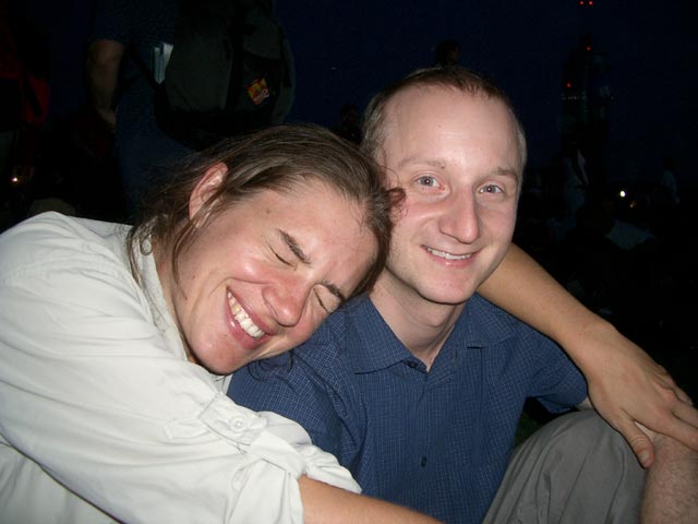 Gudrun und Christoph bei der Krone-Festb&uuml;hne (25. Juni)