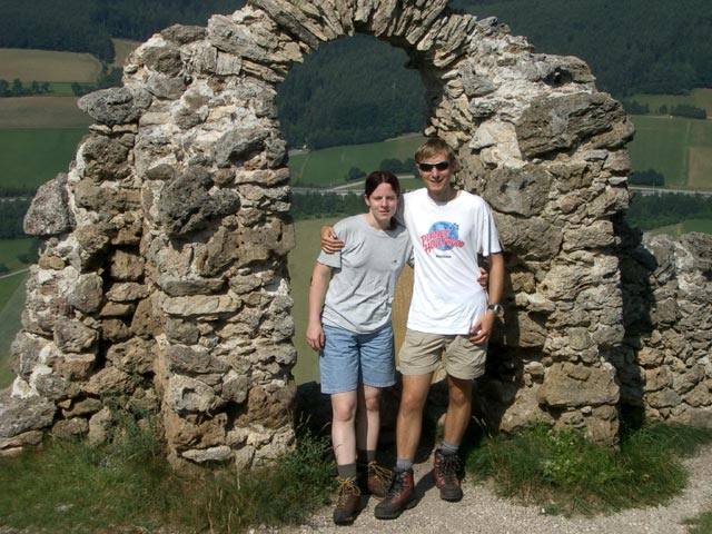 Daniela und ich in der Ruine T&uuml;rkensturz