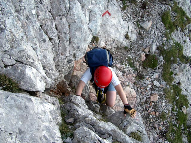 Daniela am Normalweg auf das Persailhorn (4. Juli)