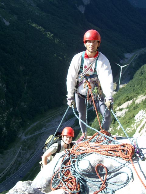 'Spigolo De Infanti': Matthias und Paulus beim Ausstieg (13. Juli)