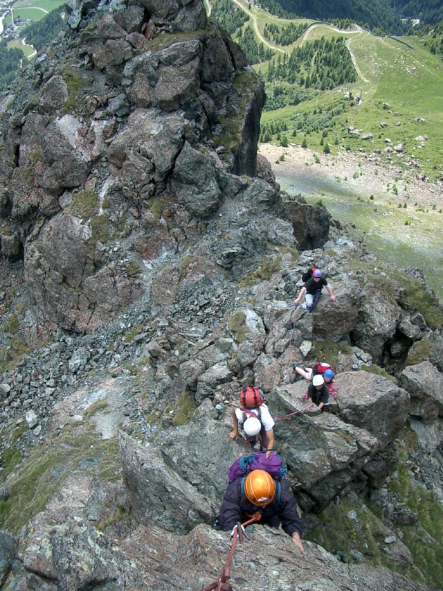 Blauspitz-Ostgrat: Erich in der 4. Seill&auml;nge (15. Juli)