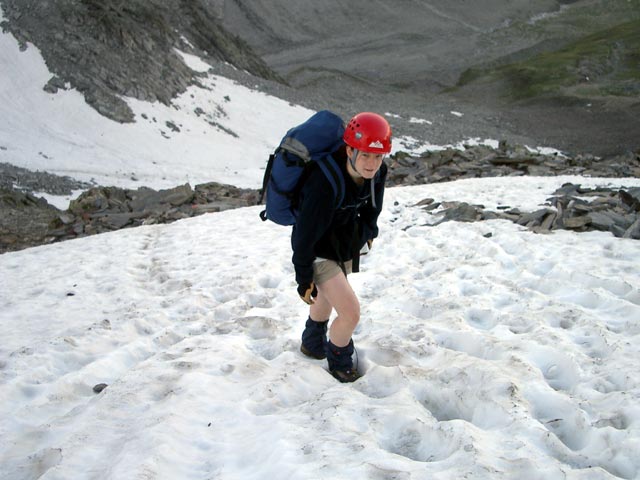 Daniela auf Weg 502 zwischen Furtschaglkar und Sch&ouml;nbichler Horn (29. Juli)