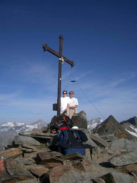 Daniela und ich am Schönbichler Horn, 3.134 m (29. Juli)