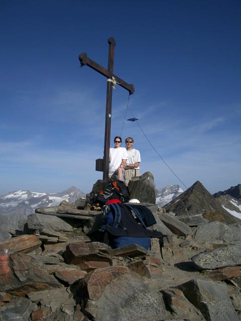 Daniela und ich am Sch&ouml;nbichler Horn, 3.134 m (29. Juli)