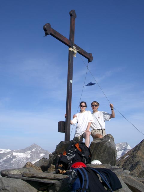 Daniela und ich am Sch&ouml;nbichler Horn, 3.134 m (29. Juli)