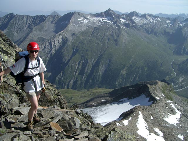 Daniela auf Weg 502 zwischen Sch&ouml;nbichler Horn und Garberkar (29. Juli)