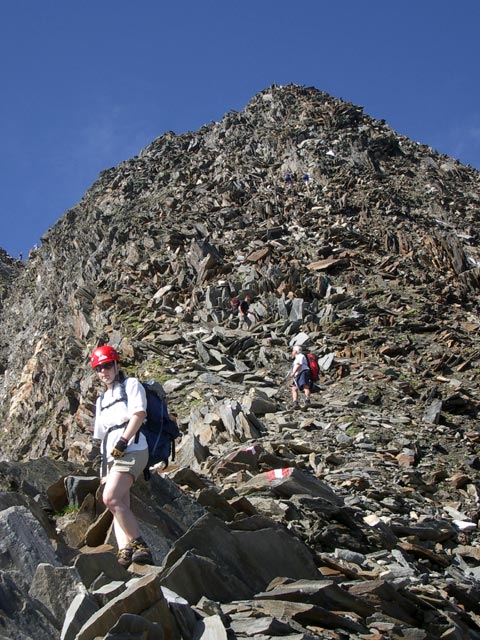 Daniela auf Weg 502 zwischen Sch&ouml;nbichler Horn und Garberkar (29. Juli)